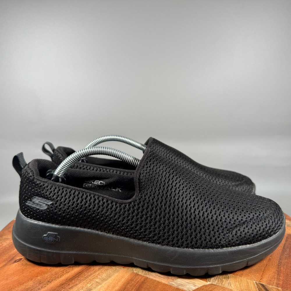 Skechers GoWalk Joy Black Mesh Slip On Walking Shoes 15600 Womens 7.5